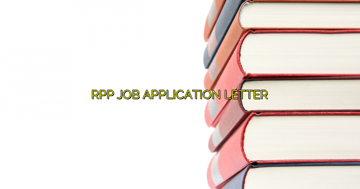 job application letter rpp